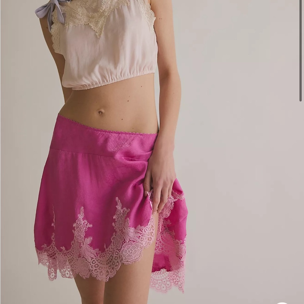 Free People Fuchsia Slip Skirt - Picture 1 of 6
